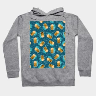 Cute Beer Emoji Pattern Hoodie